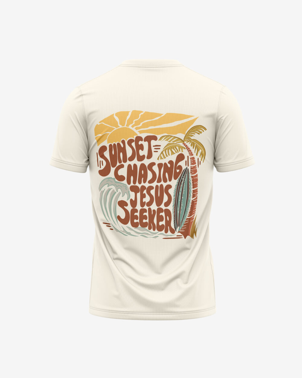 Sunset Chasing Jesus Seeker – Christian T-Shirt - Image 3
